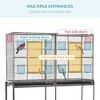 LOVMOR 65" Double Rolling Metal Bird Cage Feeder with Detachable Rolling Stand - 4 of 4