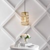 JONATHAN Y Helisa 7.25" 1-Light Modern Contemporary Iron Spiral LED Pendant - 4 of 4
