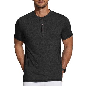 COOFANDY Henley Shirts Short Sleeve Button Henley - 1 of 4
