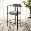 Andrean Arm Counter Stool - BST3901A - Grey/Black - Safavieh - 2 of 4