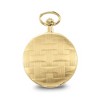 Black Bow Jewelry Charles Hubert Gold Finish Brass Basketweave 42mm Pocket Watch - 2 of 4