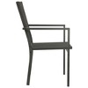 vidaXL Patio Chair Outdoor Seating Patio Furniture Textilene and Steel Black - Set of 2 - 4 of 4