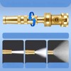 VisioGear Hardware Fastener Sets, 3-pcs Adjustable Twist Hose Nozzle with On-Off Valve, Water Hose Sprayer Nozzle for Garden, Gold, 1.18"*1.18"*4.05" - 4 of 4