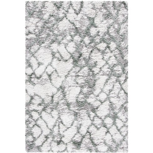 Horizon Shag Hzn894 Power Loomed Area Rug - Ivory/green - 8'9