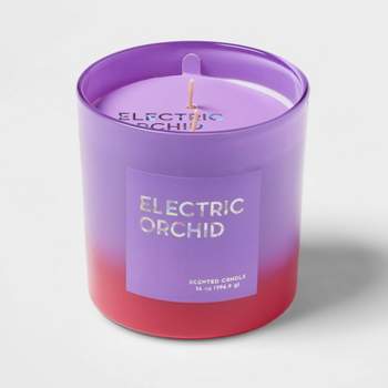 14oz Ombre Oval Candle Electric Orchid Purple - Opalhouse™