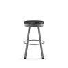 Amisco Swice Upholstered Barstool: 30" Height, Faux Leather, Steel Frame, 300 lbs Capacity - 2 of 4