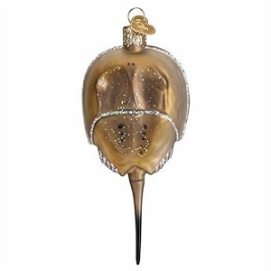 Old World Christmas Glass Blown Horseshoe Crab Ornament - 1 of 3