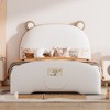 Twin Size Upholstered Platform Bed with Bear-shaped Headboard and Footboard-ModernLuxe - 2 of 4