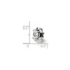 Black Bow Jewelry Sterling Silver & Clear CZ Floral Bead Charm - 2 of 3