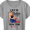 Women's - Instant Message - Life Is Better On A Tractor Short Sleeve Graphic T-Shirt - 2 of 4