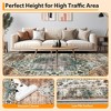 Area Rug, Rugs for Living Room, Non Slip Stain Resistant Kitchen Rug, Vintage Distressed Accent Rug - 2 of 4