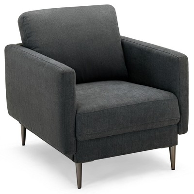 Costway Modern Upholstered Accent Chair Single Sofa Armchair Living ...