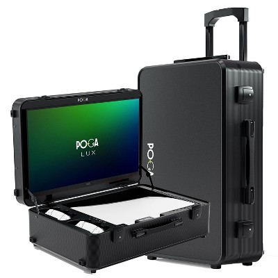 POGA LUX PlayStation 5 Premium Portable Console Travel Case incl. Trolley and 24 AOC Gaming Monitor