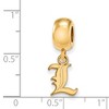 Black Bow Jewelry 14k Yellow Gold Plated Sterling Silver Louisville Cardinals NCAA Bead Charm - 2 of 3