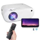 Dartwood 1080P FHD Premium Projector - Portable Home Theater Projector with Built-in Speaker - 200 Inch Image (White)