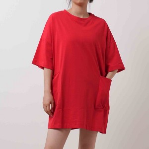 Breathable Cotton Tee Mini Dress - Crew Neck with Short Sleeves & Casual Fit Cherie Code - 1 of 4