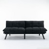 Homy Casa Adjustable Convertible Futon Sofa Bed with Cushioned Backrest for Living Room or Guest Room, Cream - 4 of 4