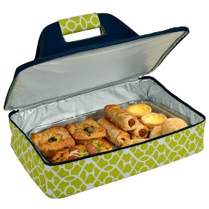 Picnic at Ascot Insulated Casserole Carrier to keep Food Hot or Cold - Trellis Green - 1 of 2