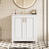MOEPISY 30 Inch Bathroom Vanity with Ceramic Sink, Freestanding Bathroom Vanity Set with Hidden Drawer - 3 of 4