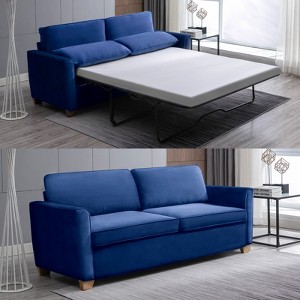 Mjkone Modern Velvet  2-in-1 Pull Out Sleep Sofa Bed - 1 of 4