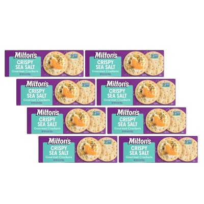 Milton's Craft Bakers Crispy Sea Salt Crackers - Case of 8/6.8 oz