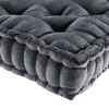 1 Pc Stylish Cozy Square Chenille Floor Pillow Cushion, Tufted Face Scallope Edge Polyester Filled Ultra Soft Cushion for Relaxing Decor Style - 3 of 4