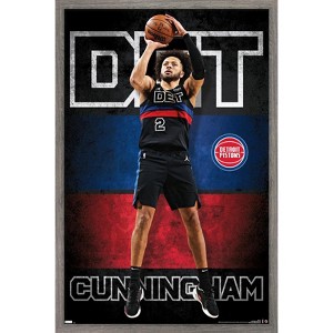 Trends International NBA Detroit Pistons - Cade Cunningham 23 Framed Wall Poster Prints - 1 of 4