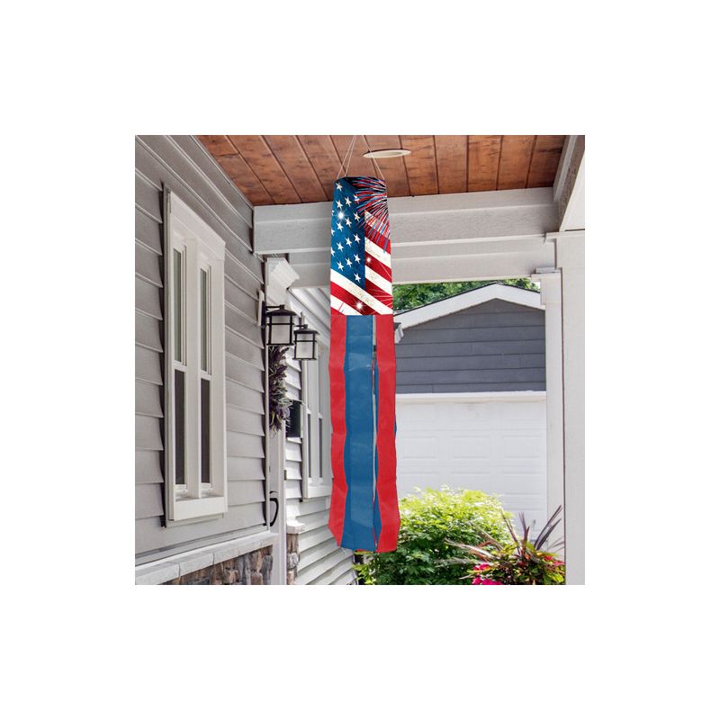 Briarwood Lane Summer 4th of July Stars and Stripes Windsock Wind Twister 40x6, 2 of 4