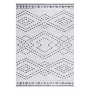 Elegant Geometric Imitation Cashmere Rug, Foldable, Kid & Pet Friendly, Non-Slip Backing, Easy Care for Busy Homes - 1 of 4