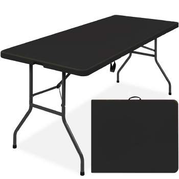 6 Ft Heavy Duty Folding Portable Grill Table Black Portable