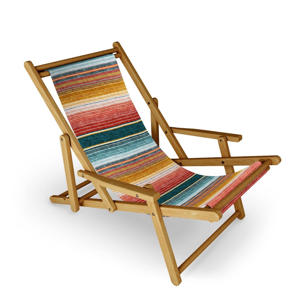 Little Arrow Design Co Serape Southwest Stripe Folding Lounge Chair - Deny Designs