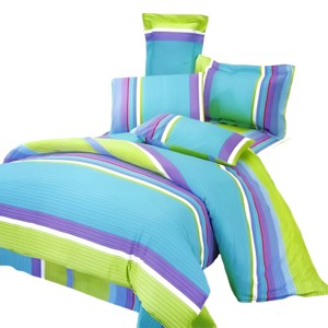 Slickblue 300 Thread Count Cotton Sheet Set - Fitted, Flat Sheets & Pillowcases, 14-Inch Deep Pocket, 4 Sizes, 5 Designs - 1 of 3