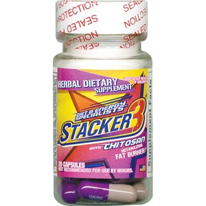 Stacker 3 Metabolizing Fat Burner with Chitosan, 20 Ct Bottle, Advanced Ephedra-Free Energy & Fat-Loss Support Supplement - 1 of 3