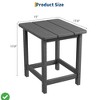 Outdoor Square Side Table - Adirondack Style Patio End Table for Pool Beach - Weather Resistant & Easy Setup - 3 of 4