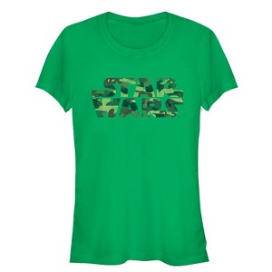 Juniors Womens Star Wars Camo Logo T-Shirt - 1 of 3