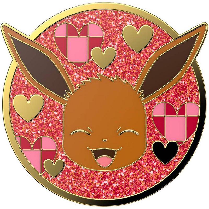 PopSockets Pokemon Cell Phone Grip &#38; Stand - Eevee Enamel Hearts, 3 of 9