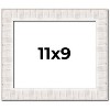 PosterPalooza | Photo Size Sculpted White Picture Frame - UV Acrylic, Foam Board Backing, Hanging Hardware - 2 of 4