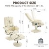 360° Swivel Massage Recliner Chair with Ottoman, Heated Seat, 140° Adjustable PU Leather Backrest for Living Room or Office - 2 of 4