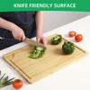 Cutting Board for Kitchen, with Juice Groove and Handles, Over Sink Chopping Board, Dual-Sided Bamboo Chopping Block - 4 of 4