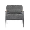 Modern Accent Chair with Wooden Armrests & Metal Frame,Plush Cushions Lounge Chair for Living Room or Office-Baofuwish - 3 of 4
