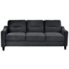 Modern L-Shaped Sectional Sofa Set w/ Plush Flannelette Fabric, Sturdy Hardwood Frame & Supportive Memory Foam Cushions - 4 of 4