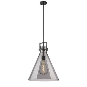 Newton Cone - 1 Light Stem Hung Pendant In Industrial Style-22.75 Inches Tall and 18 Inches Wide - 1 of 1