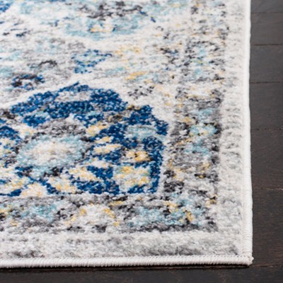 Elegant Ivory Square Synthetic Rug - Stain-Resistant and Reversible