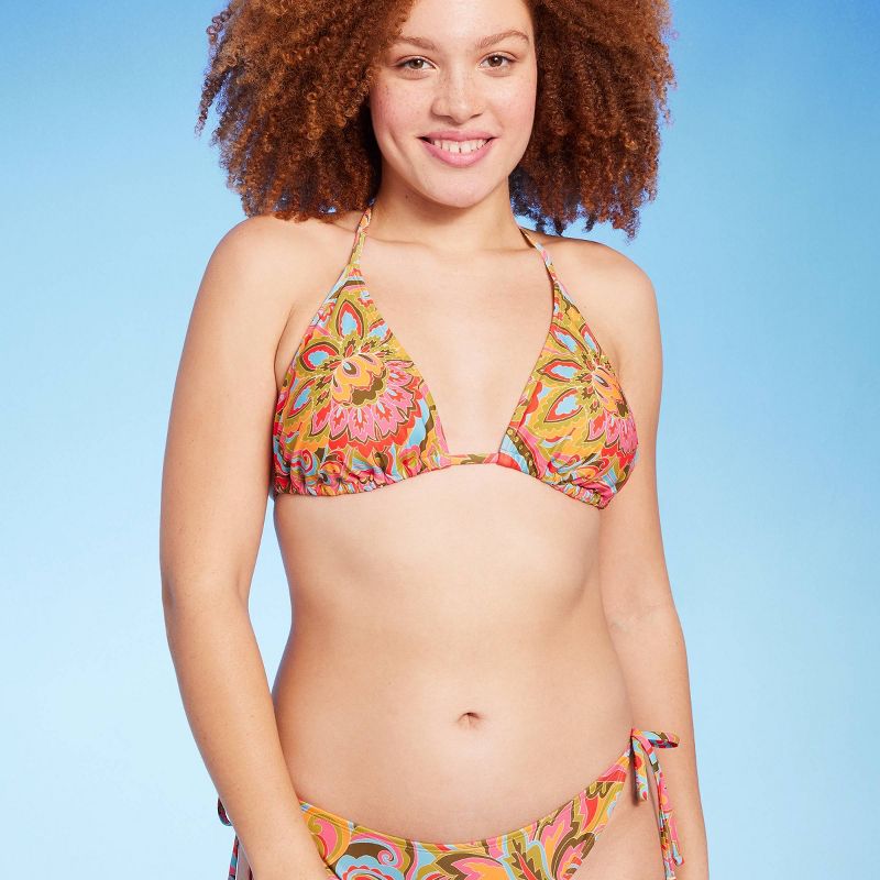 Women's Paisley Print Triangle Bikini Top - Wild Fable™ Multi, 5 of 9