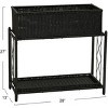 Raised Two Tier Plant Stand with Two Interchangeable Shelves, Great Indoors or Outdoors for Plants or Other Storage - 3 of 4