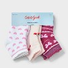 Toddler Girls' 3pk Hearts Cherries and Bows Ankle Socks - Cat & Jack™ - 2 of 3