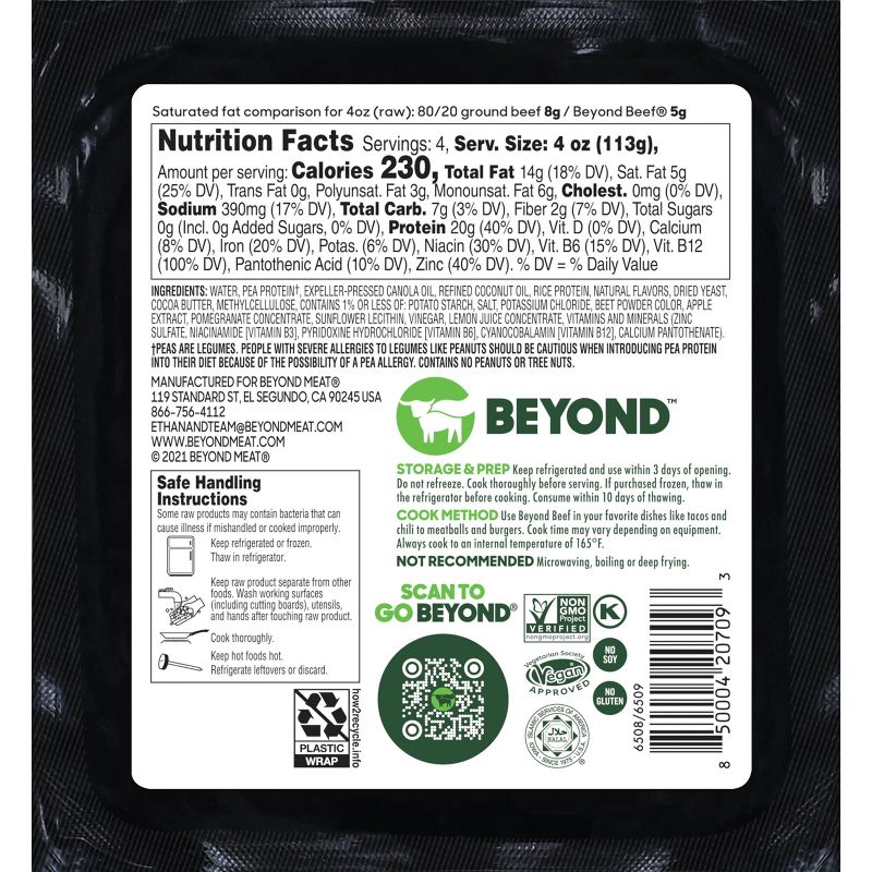 Beyond Meat Beyond Beef Plant-Based Ground - 16oz, 4 of 7