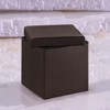 15" Ottoman with Storage, Folding Footstool, Storage Ottoman Bench, Cube Storage Chest 660 lb Load Capacity - 3 of 4