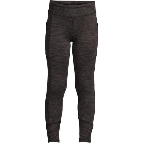 Lands' End Kids High Waisted Active Flare Leggings - X-Small - Black Space  Dye
