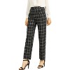 INSPIRE CHIC Women's Plaid Elastic Waist Casual Work Office Long Pants - 2 of 4